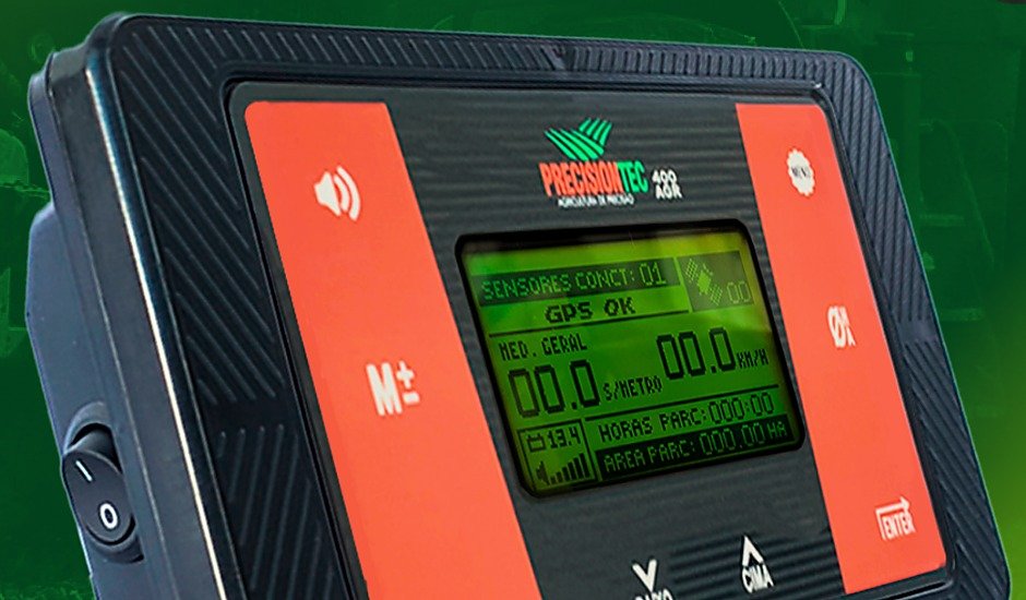 Detalhe nítido do monitor AGR 400 Precision Tec